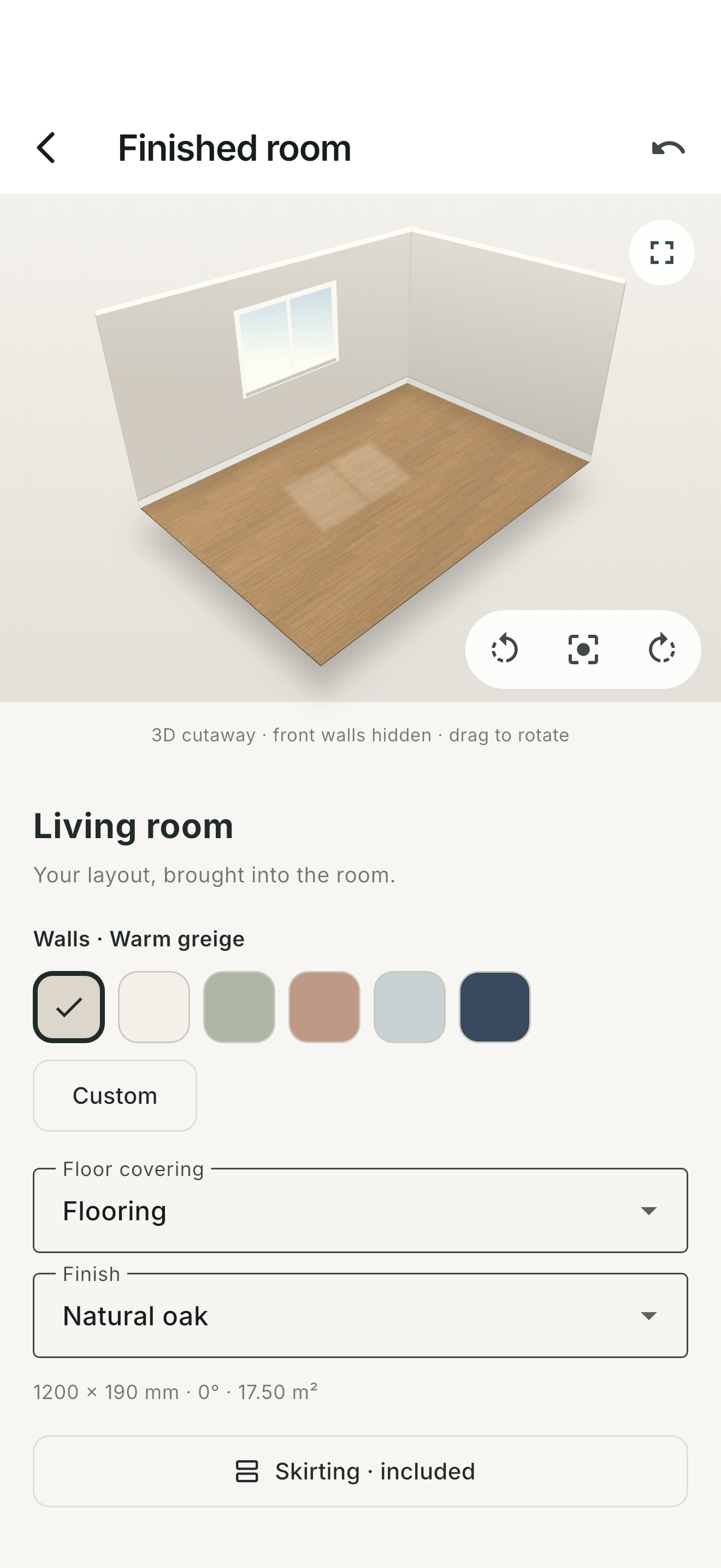 FloorMark: compare finishes, walls and skirting